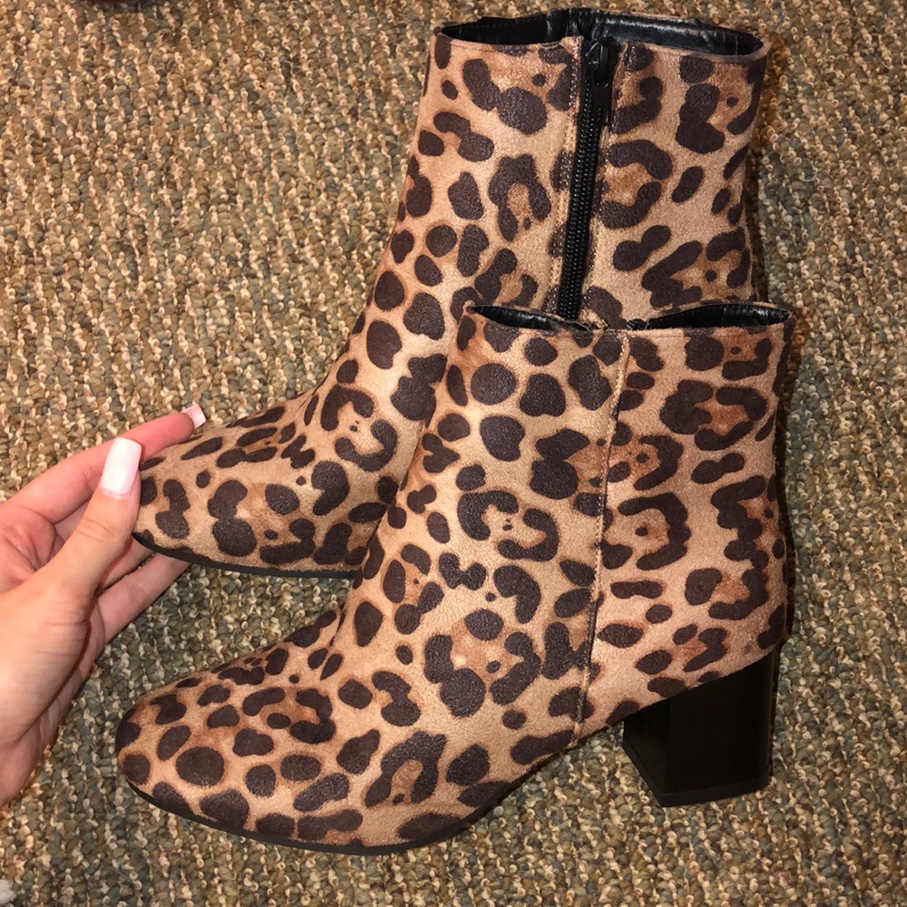 Leopard booties